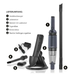 MAXXMEE Akku-Handstaubsauger - Anthrazit Staubsauger Hand Akku Haus Büro Auto Kabellos Beutellos Motor BLDC MAXXMEE -Rowenta || Bosch Verkäufe 08dd4ce5df18a66f17270d2f8ec71537