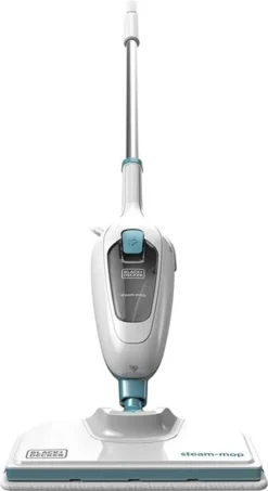 Black & Decker Black+Decker FSM13E1 Dampfbesen Steam Mop, Basic (Dampfreiniger Für Hygienische, Gründliche Sauberkeit, Abnehmbarer Stiel, Einfache Bedienbarkeit, Inkl. 1 Mikrofaser-Pad), 1300 W