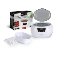 MAXXMEE Ultraschall Reinigungsgerät - 18 Reinigungszeiten - Grau/weiß Ultraschall Reinigungsgerät 600 Ml Timer Display Uhren Schmuck Brillen MAXXMEE -Rowenta || Bosch Verkäufe 0bc617866d7cbf5bf264db06e19cbdb5