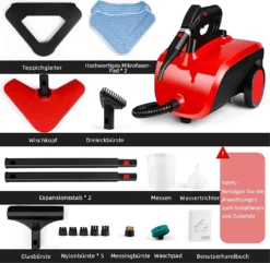 Dampfreiniger, Multifunktions-Dampfreiniger 1500W 1,5L Wassertank, 4,87m Netzkabel, Mit 18 Zubehörteilen, Geeignet Für Fußböden, Autositze, Matratzen, Küchen, Badezimmer, Fenster, Teppiche Usw -Rowenta || Bosch Verkäufe 0fe980daf980ca21f12459f32e776c1e