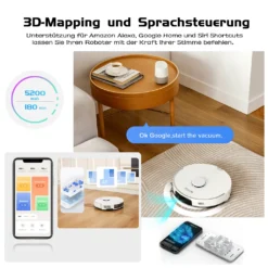 Roborock S7 Pro Ultra Sonic Staubsauger Roboter Mit Empty Wash Fill Dock Absaugstation 5100Pa Selbstwaschend Selbstauffüllend Selbstentleerend LiDAR APP Weiß (Upgrade Von Roborock S7,VS S7 MaxV Ultra/S8 Pro Ultra) -Rowenta || Bosch Verkäufe 114b455d1c91486be4c1734a98a462d0