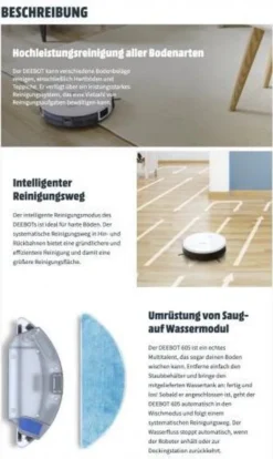 Ecovacs Deebot 605 Robotersauger Weiß -Rowenta || Bosch Verkäufe 1dfcc3066038ca364037155fc29f9e93