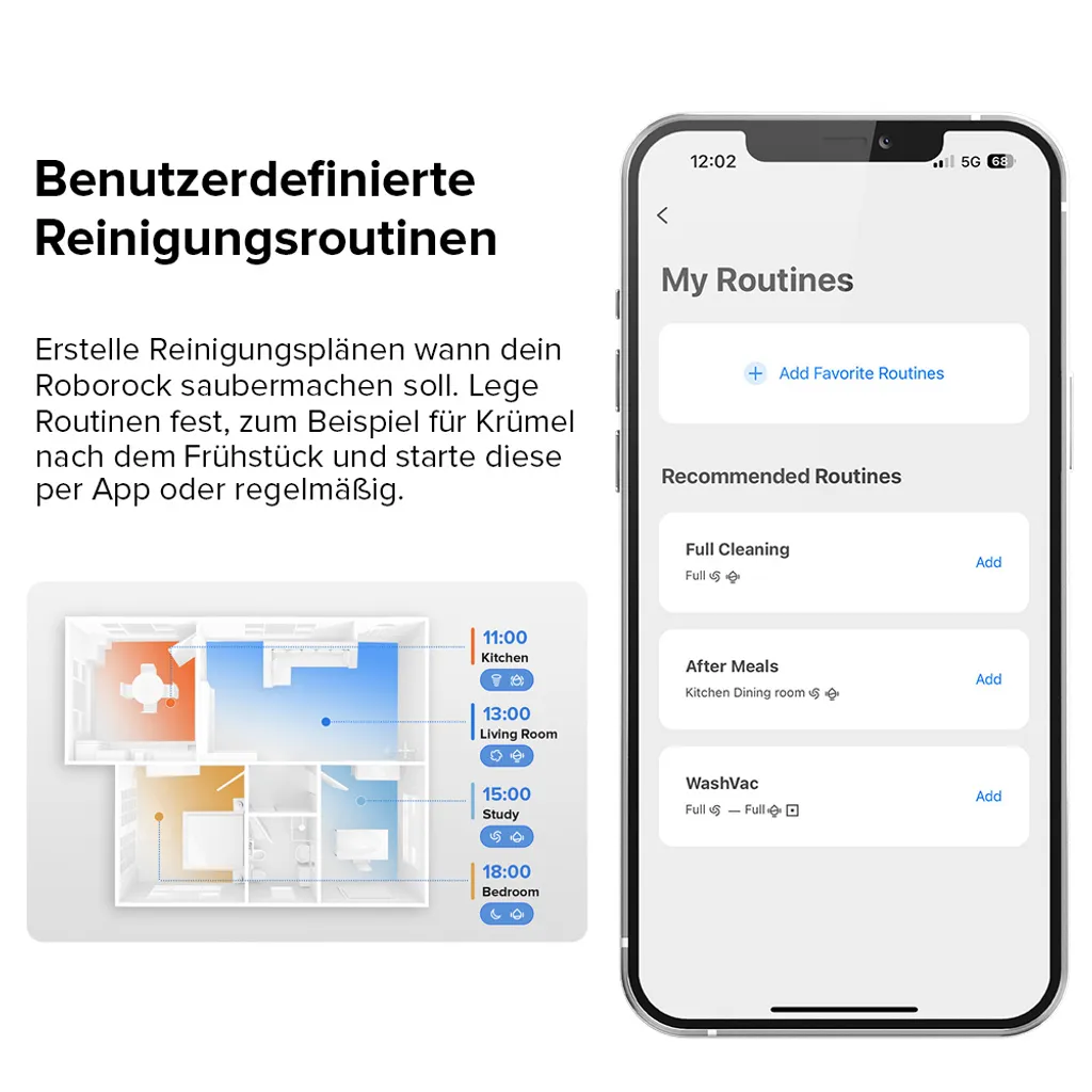 Roborock S8 Staubsauger Roboter Saugroboter 6000 Pa DuoRoller-Bürste VibraRise Wischen 3D-Mapping Reactive 3D-Hindernisumgehung (Schwarz) Mit 2pcs Mopp 13 Roborock S8 Staubsauger Roboter Saugroboter 6000 Pa DuoRoller-Bürste VibraRise Wischen 3D-Mapping Reactive 3D-Hindernisumgehung (Schwarz) Mit 2pcs Mopp – Bild 13