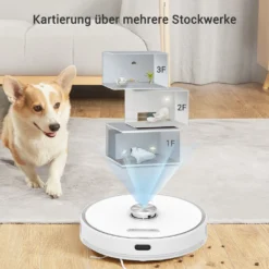 Ultenic T10 Saugroboter Mit Absaugstation, 3000Pa Saugroboter Mit Wischfunktion, Laser Navigation Saugroboter, Mehrstöckige Kartierung Staubsauger Roboter, Roboterstaubsauger Ideal Für Teppiche -Rowenta || Bosch Verkäufe 3167b74fcf8176e7005452b4e9c1fcf5