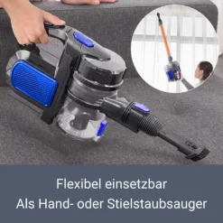 Juskys 2in1 Handstaubsauger & Akku Staubsauger - Beutellos & Kabellos – Bis 55 Min Laufzeit - Lithium-Ionen Akku, Wandhalterung & Ladestation – Blau -Rowenta || Bosch Verkäufe 34f5291a860dfdabcde42cc966102a05