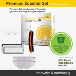 Zubehörset Für Roborock S5, S5 MAX, S6, S6 Pure, S6 MAX (1x Hauptbürste, 2x Seitenbürste, 2x Filter, 2x Pad) -Rowenta || Bosch Verkäufe 3b4869d98c6036fc0fea161a9fbc630e