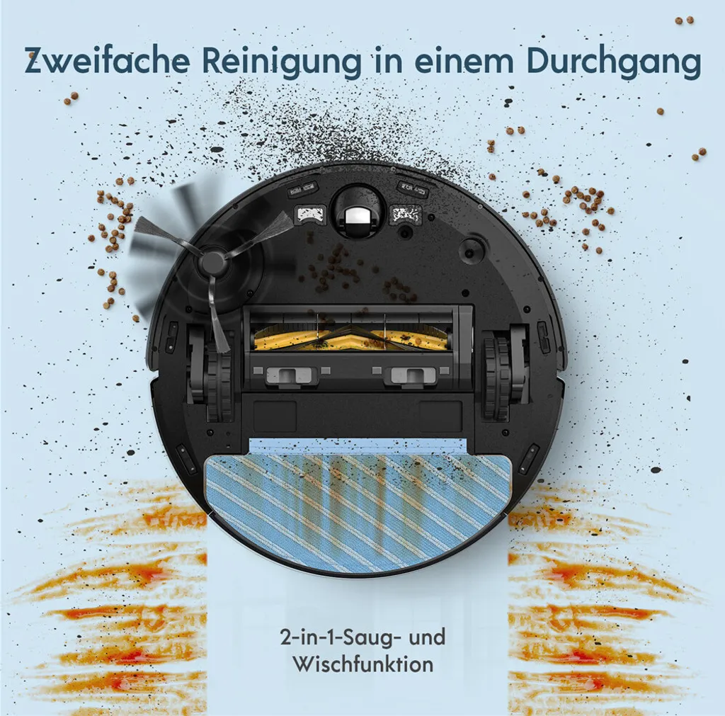 Yeedi Vac Max Saugroboter Mit Wischfunktion 3000Pa Teppicherkennung Staubsauger Roboter 7 Yeedi Vac Max Saugroboter Mit Wischfunktion 3000Pa Teppicherkennung Staubsauger Roboter – Bild 7
