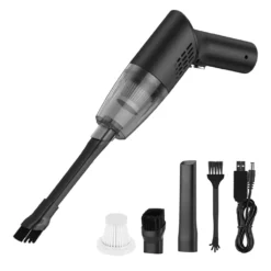 Mini Handstaubsauger Kabellos - Handstaubsauger Wiederaufladbar Tragbar , USB Staubsauger Für Auto, Tastatur, Tierhaare,Black