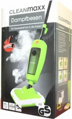 CLEANmaxx Dampfbesen 1000W Grün Bodenpflege Inkl. Messbecher Mikrofasertuch -Rowenta || Bosch Verkäufe 4635a4f9b1a4ddef23599aefb2311612