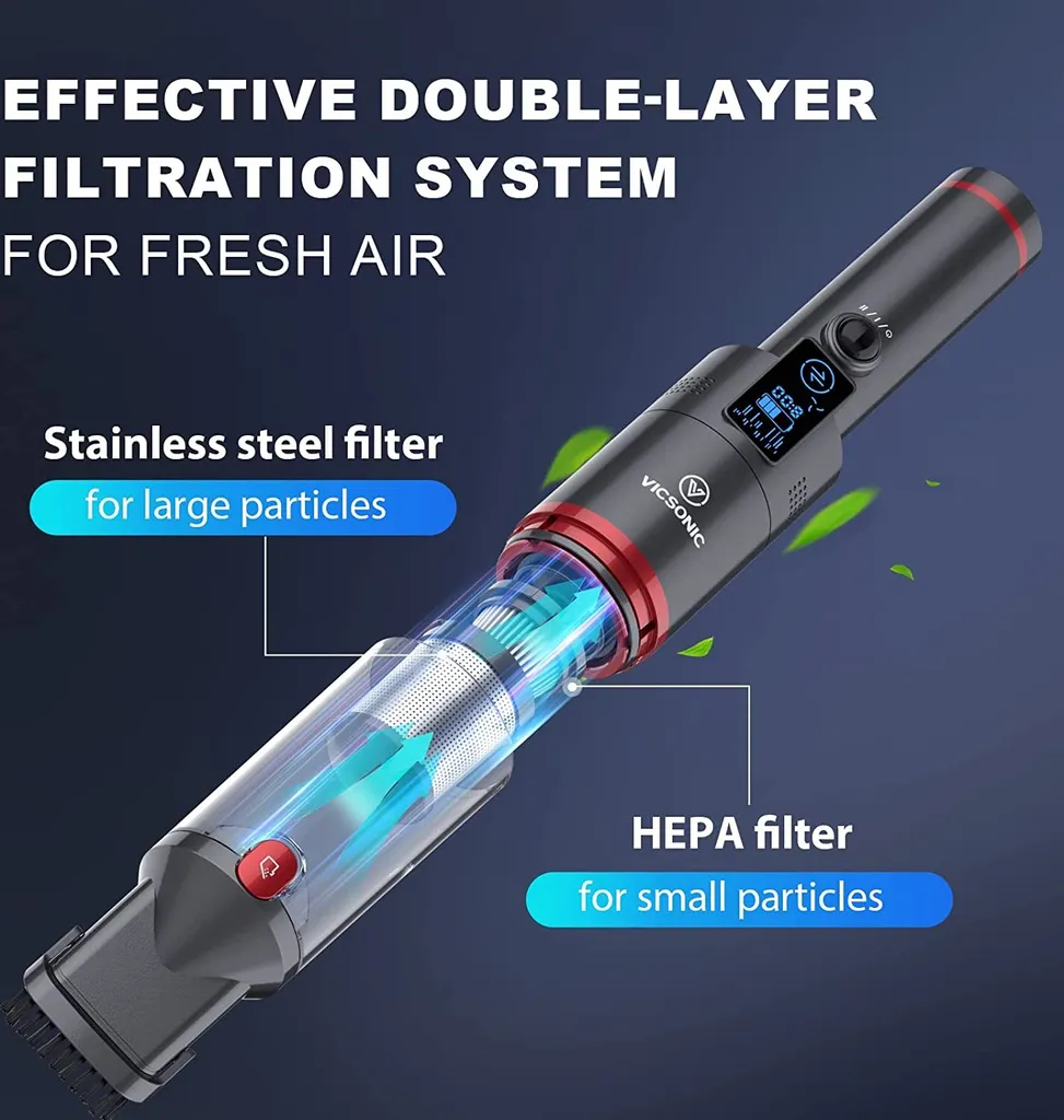 Akku Handstaubsauger, Handsauger Kabellos 13000Pa/100W Tragbar Autostaubsauger Mit Ladestation,für Auto Zuhause Tierhaare,Leichtgewicht Ab 500gr(Schwarz) 7 Akku Handstaubsauger, Handsauger Kabellos 13000Pa/100W Tragbar Autostaubsauger Mit Ladestation,für Auto Zuhause Tierhaare,Leichtgewicht Ab 500gr(Schwarz) – Bild 7