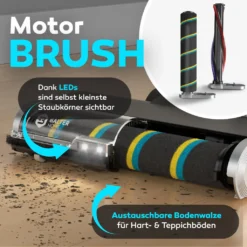 BALTER VERTU X11 PRO Kabelloser Akku Staubsauger Mit Wischfunktion, ALL-IN-ONE Akku- & Handstaubsauger, 350W Hohe Saugleistung, Bis Zu 50 Minuten Laufzeit, Beutellos, FLEX-Gelenk, LED-Düse, Tierhaar Geeignet -Rowenta || Bosch Verkäufe 4b756658c1f6828d61518e6c6c6f05a2