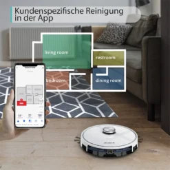 2022 SmartAI S9 Saugroboter Staubsauger Robot Wischroboter Automatisch APP Fernbedienung 4000PA Roboterstaubsauger Vacuum Reinigung Weiß -Rowenta || Bosch Verkäufe 50378351c4acba23c17fdd93325c4f9a