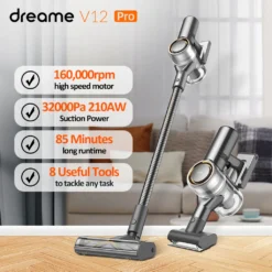 Dreame V12 Pro Handstaubsauger (85 Min, 32000 Pa Saug, Flexible Adapter, Kohlefaser-Stick) Akku Staubsauger Reinigt Tierhaare Teppiche Auto -Rowenta || Bosch Verkäufe 548cc776215b1cb33f9e2f4be88fbfc3