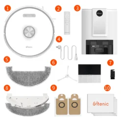 Ultenic T10 Saugroboter Mit Absaugstation, 3000Pa Saugroboter Mit Wischfunktion, Laser Navigation Saugroboter, Mehrstöckige Kartierung Staubsauger Roboter, Roboterstaubsauger Ideal Für Teppiche -Rowenta || Bosch Verkäufe 57d326e7d6279b83a5feff523bbae434