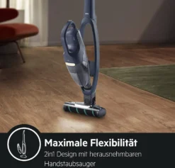 AEG QX7-1-P5IB 2in1 Akku-Staubsauger (Schlanke Bauform, Power-Softrolle, Besonders Effektiv Auf Hartböden, Bis Zu 50 Min Laufzeit, 21,6 Volt, Inkl. Zubehör -Rowenta || Bosch Verkäufe 59a9305613230300766b7d959e763808