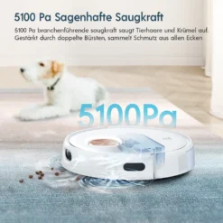 Yeedi Floor 3 Station, Saugroboter Mit Wischfunktion Automatische Mopp-Reinigung, 5100Pa, 3D-Hindernisvermeidung, Perfekt Für Teppich -Rowenta || Bosch Verkäufe 5c49a39f50c346242678edebbca0846a