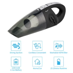 CkeyiN Handstaubsauger Für Haus/Auto Kabellos Nass-Trocken-Nutzung Staubsauger Wiederaufladbar Leistungsstarke Für Tierhaare, Staub -Rowenta || Bosch Verkäufe 6001147a9d65a3d9fa1666bee3b4bfd8