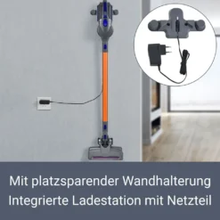Juskys 2in1 Handstaubsauger & Akku Staubsauger - Beutellos & Kabellos – Bis 55 Min Laufzeit - Lithium-Ionen Akku, Wandhalterung & Ladestation – Blau -Rowenta || Bosch Verkäufe 61e16fa50ab0aedf3552842b27fbd93c