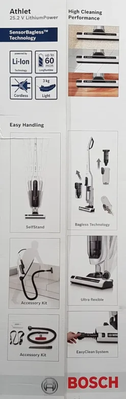 Bosch Athlet BCH6L2560 Staubsauger - Weiß -Rowenta || Bosch Verkäufe 6529dab16c82c255bdc9870a815688c5