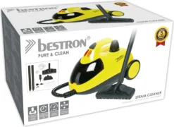 Bestron Dampfreiniger Mit 12-Teiligen Zubehör-Set, Inkl. Kindersicherung & 10m Aktionsradius, 4 Bar Dampfdruck, Kapazität: 1,5 L, Ideal Für Bäder Und Küchen, 1500 Watt, Farbe: Gelb -Rowenta || Bosch Verkäufe 68272e4d211588bada9c369dc9b12bfe
