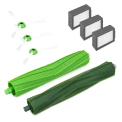 Kwmobile Ersatzteile Set Kompatibel Mit IRobot Roomba E/i Serie - 3x Filter 3x Seitenbürste 2x Bürste - Staubsauger Zubehör Für Modelle E5 I7 I7+