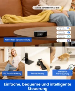 Proscenic Floobot X1 Saugroboter Mit Absaugstation,Ultraschall-Wischsystem,3000Pa Saugkraft,PathPro™ Laser-gestützte Navigation,Staubsauger Roboter Mit Siri,Google Assistant, Alexa& App-Steuerung -Rowenta || Bosch Verkäufe 75176e6d91ac7cc6a1f84a05f843f800