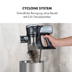 Klarstein Clean Butler 4G Silent Akku-Staubsauger Mit Silent Digital Motor: 160W Mit 80.000 U/min, 0,8 L Behälter, Motorisierte Teppich-Bodendüse, 2 Leistungsstufen, HEPA10-Filter, Anthrazit-silber -Rowenta || Bosch Verkäufe 76214edacf5217a4fd0c183bac81b890