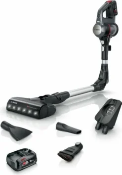 Bosch Bbs712a Bodenstaubsauger Und Beutelloser Elektrobesen 0,3 L Schwarz, Edelstahl