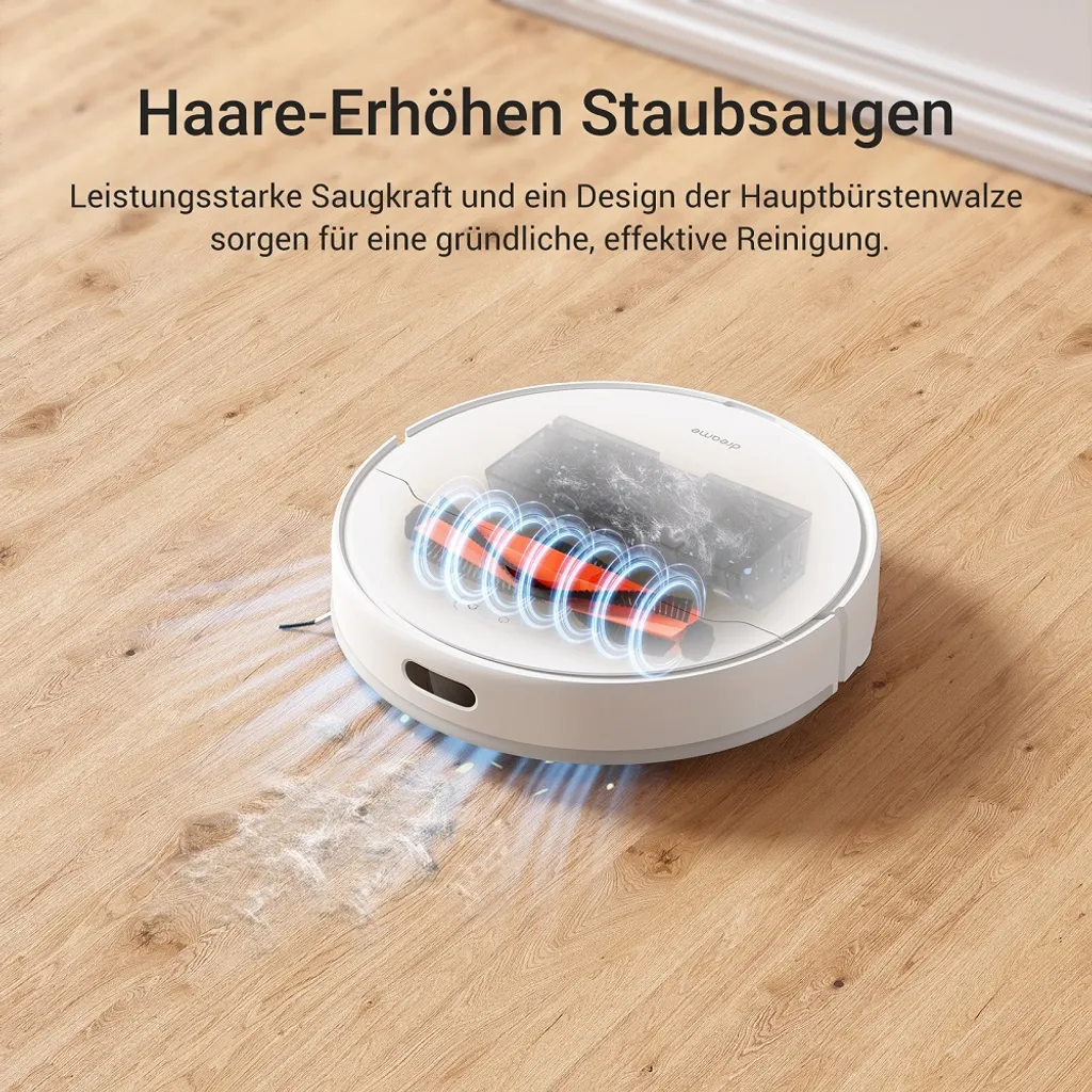 Dreame D10 Plus Saugroboter Mit Absaugstation(2,5 L) Saug- & Wischroboter Auto-Empty Dock App Sprachsteuerung For Pet Hair, Carpet, Hard Floor 13 Dreame D10 Plus Saugroboter Mit Absaugstation(2,5 L) Saug- & Wischroboter Auto-Empty Dock App Sprachsteuerung For Pet Hair, Carpet, Hard Floor – Bild 13