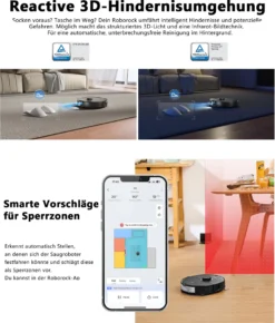 Roborock S8 Staubsauger Roboter 6000Pa Mit DuoRoller-Bürste VibraRise Wischen 3D-Mapping 3D-Strukturiertes Licht LiDAR Kindersicherung APP Control Saugroboter (Schwarz) (Upgrade S7) -Rowenta || Bosch Verkäufe 820c5538595f731f27d024e1152e9dc3