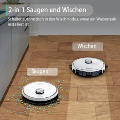 2022 SmartAI S9 Saugroboter Staubsauger Robot Wischroboter Automatisch APP Fernbedienung 4000PA Roboterstaubsauger Vacuum Reinigung Weiß -Rowenta || Bosch Verkäufe 82e93980c797b44cfbfa31e56205ac20