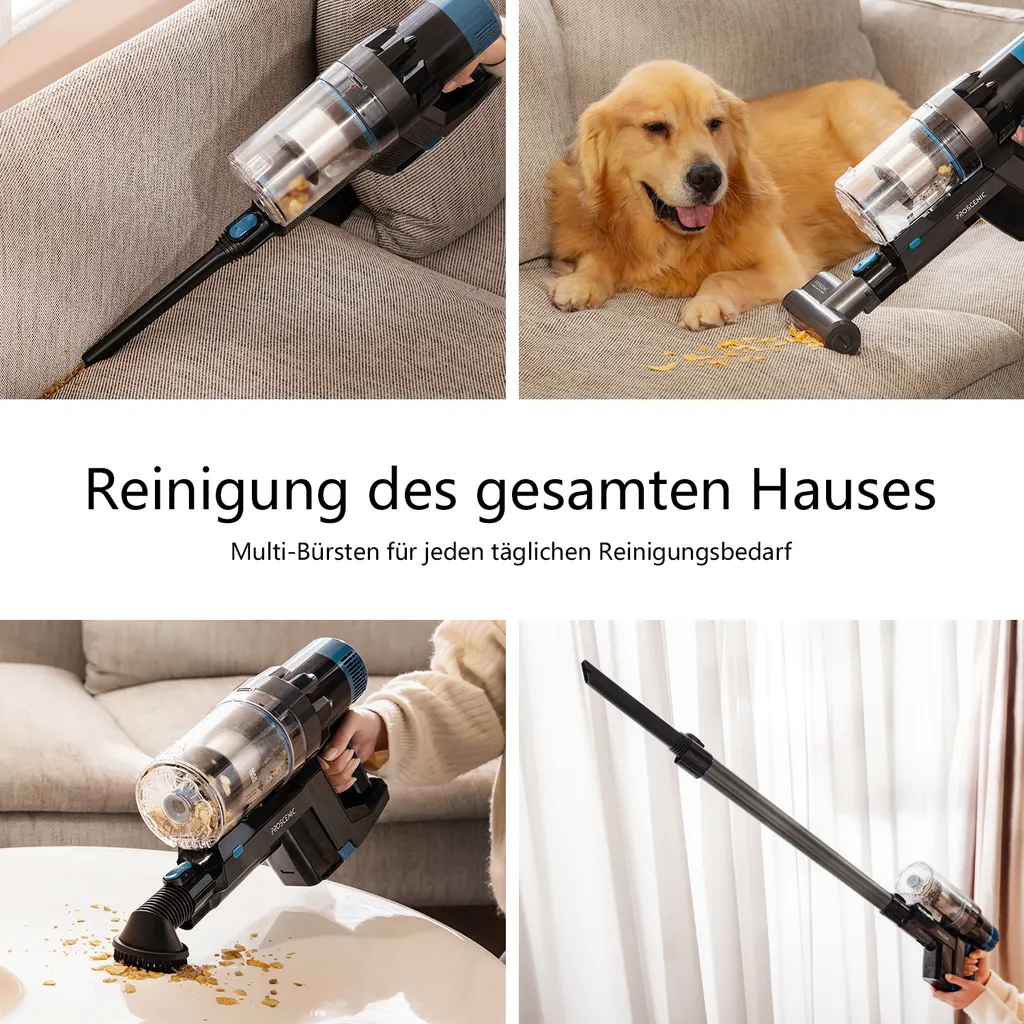 Proscenic P11 Smart Akku Staubsauger, Kabelloser Staubsauger, 30k Pa Starke Leistung, 60 Min. Laufzeit, Smart App Display 5 Proscenic P11 Smart Akku Staubsauger, Kabelloser Staubsauger, 30k Pa Starke Leistung, 60 Min. Laufzeit, Smart App Display – Bild 5