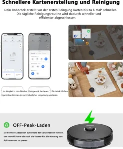 Roborock S8 Staubsauger Roboter 6000Pa Mit DuoRoller-Bürste VibraRise Wischen 3D-Mapping 3D-Strukturiertes Licht LiDAR Kindersicherung APP Control Saugroboter (Schwarz) (Upgrade S7) -Rowenta || Bosch Verkäufe 8bede0186c2283484d2714f917b6aa0b