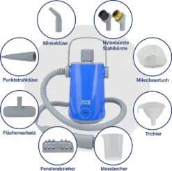 LEBENLANG Dampfreiniger Handgerät Steam Cleaner - 1000W & 300ml Mit 9 Zubehör | Polsterreiniger Gerät | Polster Handdampfreiniger Polstermöbel Fugenreiniger Für Bad Fliesen | Premium Dampf Reiniger… -Rowenta || Bosch Verkäufe 8f78c8ed6fbbd16580fbc4b4cb770098