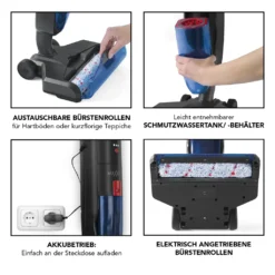 MAXXMEE Multi-Bodenreiniger 3in1 - Schwarz/blau Bodenreiniger 3in1 Hartbodenreiniger Saugen Wischen Teppichreiniger Kabellos -Rowenta || Bosch Verkäufe 9a33d7c5d8a1fe5f2b45be2eac5f6a84