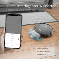 SmartAI G50 WLAN 3-in-1 Saugroboter Mit Wischfunktion Staubsauger Roboter Saug-Wisch-Roboter Wischroboter 2600mAh Alexa Google Home APP -Rowenta || Bosch Verkäufe 9d417079536b838cebe5e470c285bdcb