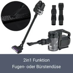 Juskys 2in1 Handstaubsauger & Akku Staubsauger - Beutellos & Kabellos – Bis 55 Min Laufzeit - Lithium-Ionen Akku, Wandhalterung & Ladestation – Schwarz -Rowenta || Bosch Verkäufe 9e550cf1004d5811b0fdba322848c513