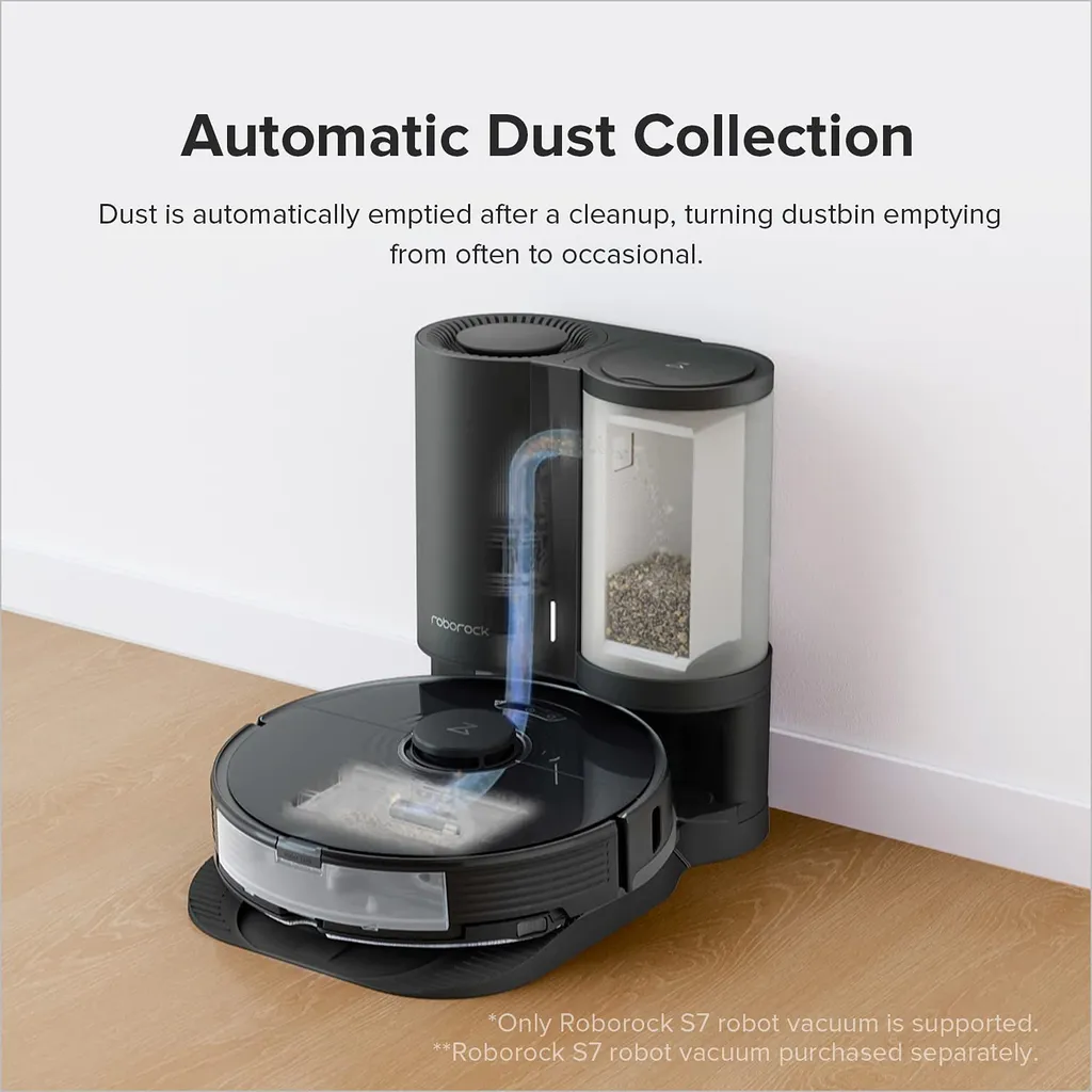 Roborock Auto-Empty Dock Für Roborock S7, S7 MaxV Staubsauger Roboter, Automatic Dust Collection, 3L Dust Bag, App-Control Schwarz 2 Roborock Auto-Empty Dock Für Roborock S7, S7 MaxV Staubsauger Roboter, Automatic Dust Collection, 3L Dust Bag, App-Control Schwarz – Bild 2