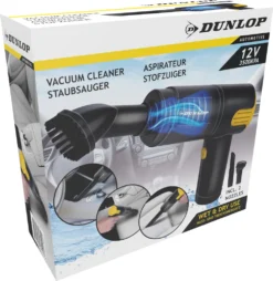 Dunlop Auto Staubsauger - 12V Feuerzeuganschluss - Nass Und Trocken - Fugen- Und Bürstendüse - 3 Meter Kabel - Autozubehör - Schwarz/Gelb -Rowenta || Bosch Verkäufe a870df336059f28f9e695db623472427
