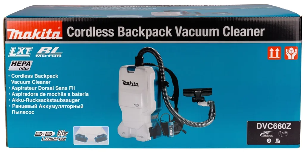 Makita 18V Akku-Rucksackstaubsauger DVC660Z | Ohne Akku Ohne Ladegerät 20 Makita 18V Akku-Rucksackstaubsauger DVC660Z | Ohne Akku Ohne Ladegerät – Bild 20