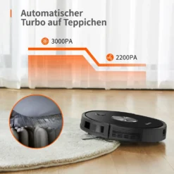 ULTENIC D5 Saugroboter Mit Mop Ultradünner Roboter, Bluetooth Und WIFI Verbunden, 3000 Pa Saugkraft, 2600 MAh Akku, Staubsauger Roboter -Rowenta || Bosch Verkäufe b29d22634f1597a561a94afa43277992
