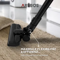 AREBOS Akku Staubsauger, 2-in-1 Hand- Und Bodenstaubsauger, 2 Leistungsstarke Saugmodi, Beutellos, Kabellos Bis Zu 55 Minuten, Mit Wandladestation, Schwarz -Rowenta || Bosch Verkäufe b32ec0b1a0f72ff5bc305583d3e3f53e