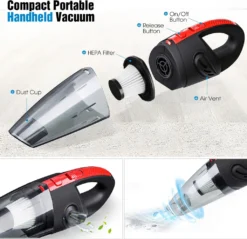 9000Pa Handstaubsauger Staubsauger Kabellos Akku Autosauger Nass/Trocken Funktion 120W Für Haus Und Auto - Rot -Rowenta || Bosch Verkäufe b6658bc9e4a6c90f213cc90c5ad7f4d1