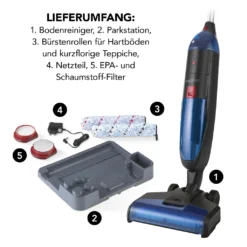 MAXXMEE Multi-Bodenreiniger 3in1 - Schwarz/blau Bodenreiniger 3in1 Hartbodenreiniger Saugen Wischen Teppichreiniger Kabellos -Rowenta || Bosch Verkäufe b8845148e9c156bf0b07832c362d4381