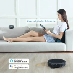 Saugroboter - AIRROBO P10 Staubsauger Roboter 2600Pa Roboterstaubsauger WLAN Mit Raumkarte In Echtzeit, WiFi/App/Alexa, Selbstaufladung, Leise, Für Tierhaare, Hartböden, Teppich -Rowenta || Bosch Verkäufe ba2c597edcfc9a26a478576dfca4592d