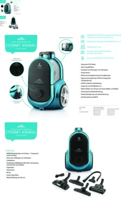 ETA STORMY ANIMAL Beutelloser Staubsauger ETA251790000, 800 W, ENDLESS SUCTION-Technologie, HEPA-Filter, Nr. 13 , Aktionsradius 10 M, Kabellänge 7 M 39 ETA STORMY ANIMAL Beutelloser Staubsauger ETA251790000, 800 W, ENDLESS SUCTION-Technologie, HEPA-Filter, Nr. 13 , Aktionsradius 10 M, Kabellänge 7 M -Rowenta || Bosch Verkäufe ba44402bdfbfb823dc5ef7a92a766c36