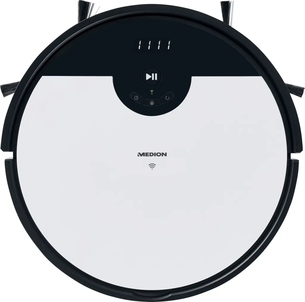 MEDION Saugroboter Mit Wischfunktion Und Zyklon Technologie S20 SW (Alexa App Steuerung, Modell 2021, Extra Flach, Regulierbare Wasserabgabe, Ladestation, Tierhaar Allergiker Optimiert) 8 MEDION Saugroboter Mit Wischfunktion Und Zyklon Technologie S20 SW (Alexa App Steuerung, Modell 2021, Extra Flach, Regulierbare Wasserabgabe, Ladestation, Tierhaar Allergiker Optimiert) – Bild 8