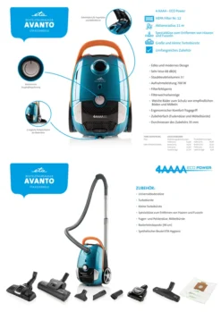 ETA Bodenstaubsauger AVANTO Blau ETA351990010, 700 Watt, Mit Beutel, HEPA Filter Nr. 12, Geeignet Für Haushalt Mit Haustieren 19 ETA Bodenstaubsauger AVANTO Blau ETA351990010, 700 Watt, Mit Beutel, HEPA Filter Nr. 12, Geeignet Für Haushalt Mit Haustieren -Rowenta || Bosch Verkäufe c0580915f204c043eca516346fa1a2b9