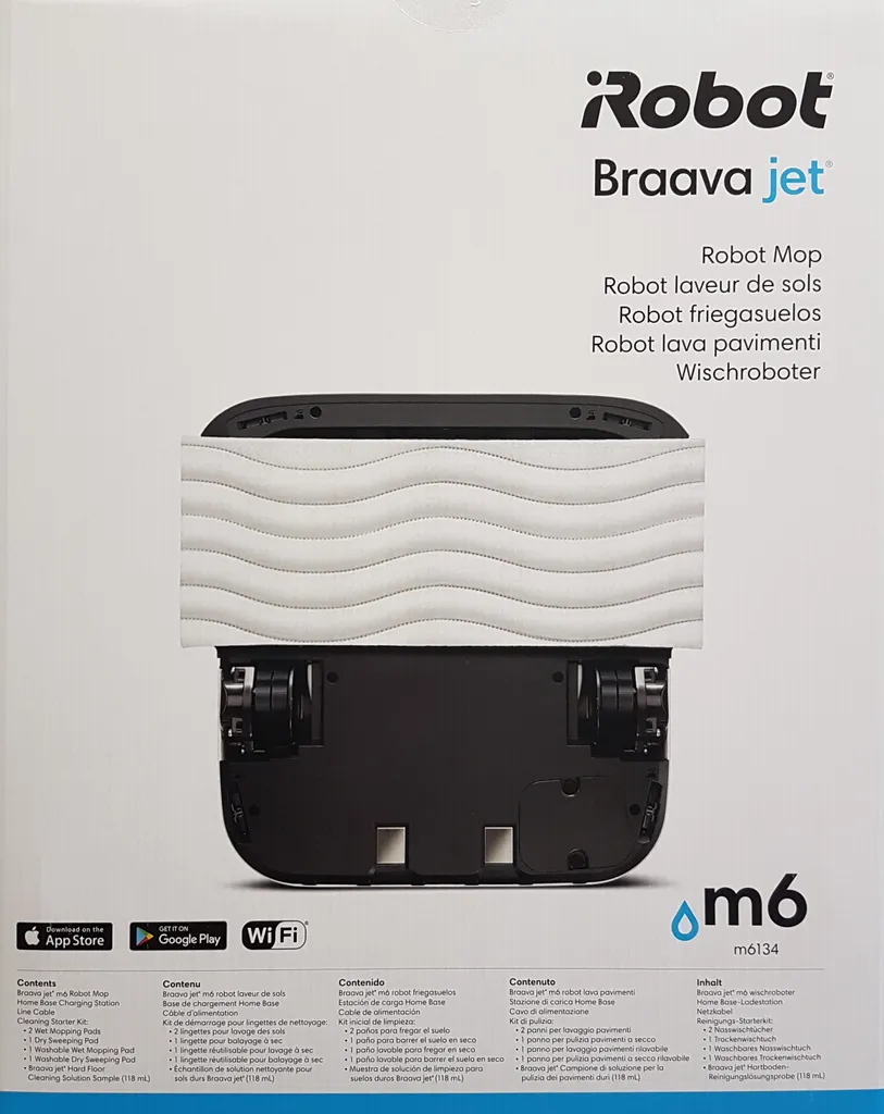 IRobot Braava Jet M6 M6134 Nasswischroboter, Eckig, Weiß/Blau 3 IRobot Braava Jet M6 M6134 Nasswischroboter, Eckig, Weiß/Blau – Bild 3