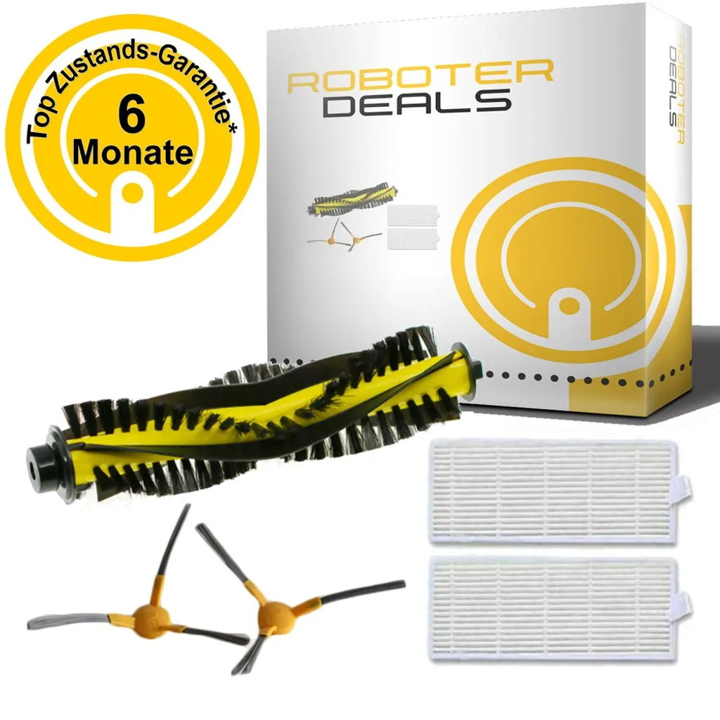 Zubehör Set Für Tesvor X500, X500Pro, T8, M1, S6 (2x Seitenbürsten, 1x Hauptbürste, 2x Filter) 4 Zubehör Set Für Tesvor X500, X500Pro, T8, M1, S6 (2x Seitenbürsten, 1x Hauptbürste, 2x Filter) – Bild 4